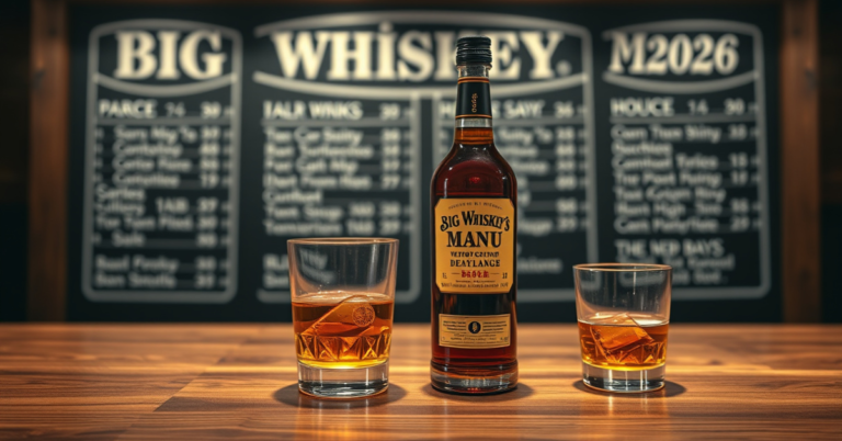 Big Whiskey’s Drink Menu With Prices For 2026